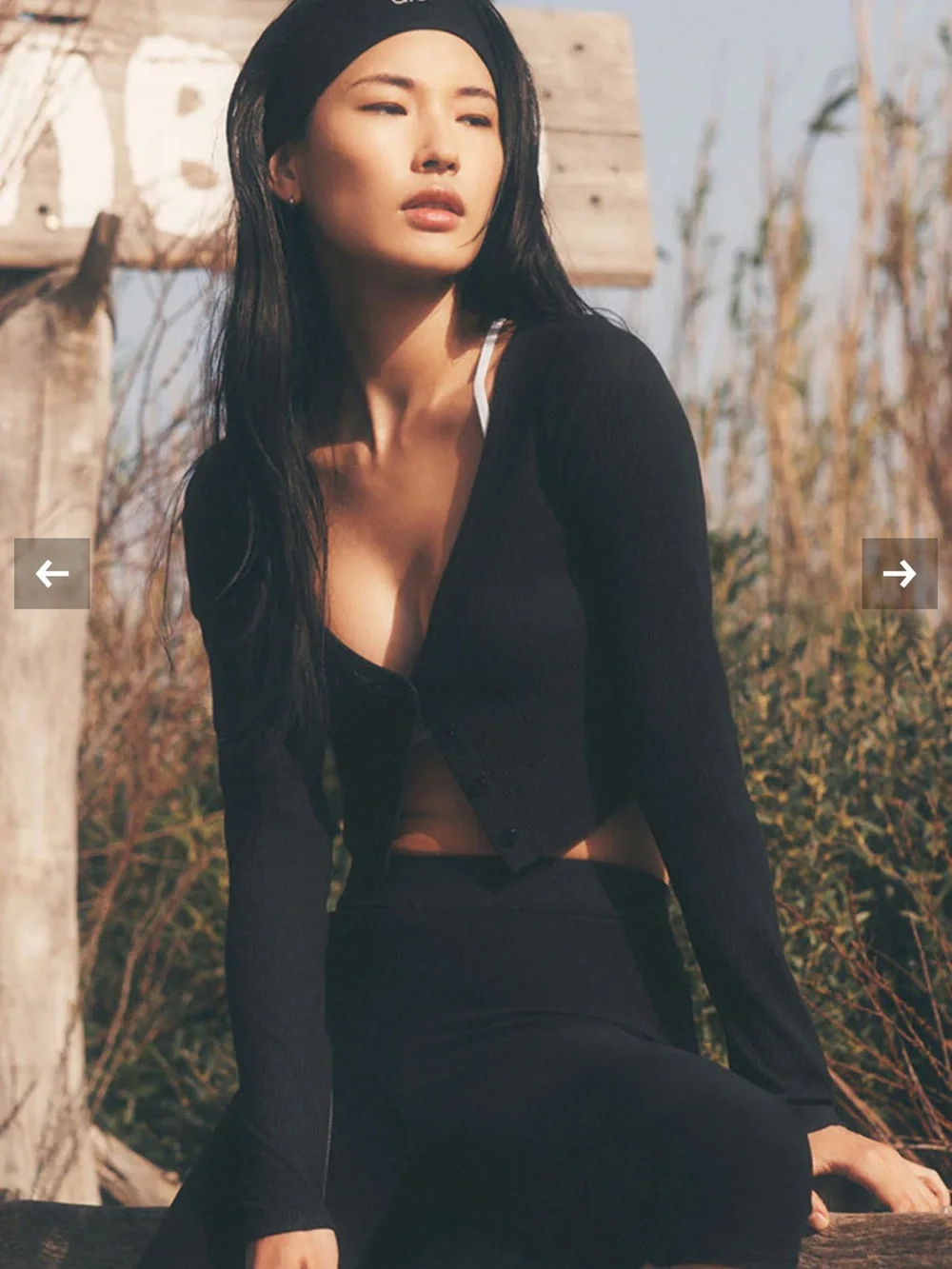 ALO Ribbed Cropped Whisper Cardigan